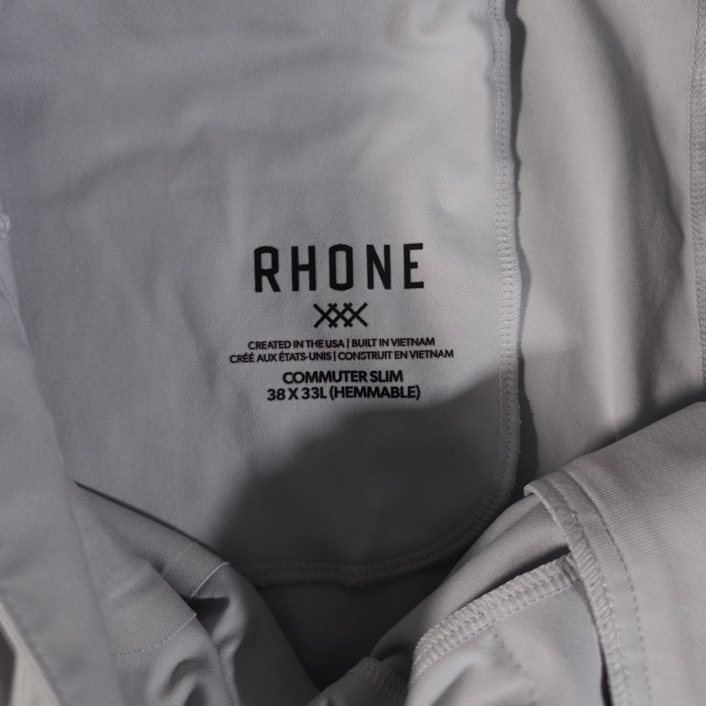 Rhone Commuter Pants‎ Men 38x29 Light Beige Slim Tech Golf Chino 100036 - Picture 3 of 10